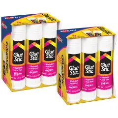 Avery Glue Stic, Glue Sticks, Washable, 1.27oz, 12 Total (10221) White