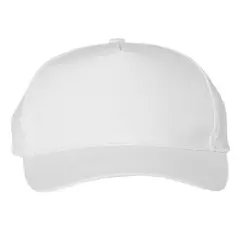 Valucap&reg; Five Panel Twill Cap Classic Comfortable Fit White
