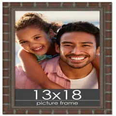 13x18 Modern Bamboo Picture Frame with UV-Resistant Acrylic & Acid Free Backing, Available in5 Finishes - Gold, Silver, Brown, Black, and Natural