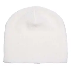 YP Classics&reg; 8 1/2" Beanie Warm & Comfortable Fit White