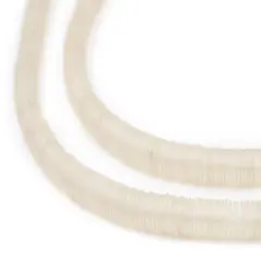 The Bead Chest African Vinyl Beads, Ghana Vulcanite Crafts Supplies for DIY Jewelry Making, Necklaces, Bracelets (8mm, Clear)