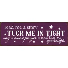 Knotty Pine Bed for Cozy Bedtime Stories and Sweet Goodnights Purple-White