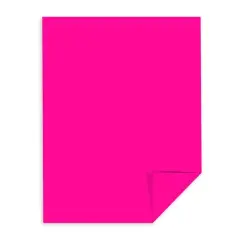 Astrobrights 8 1/2" x 11" 65# Cover Sheets Ream of 250 Fireball fuschia