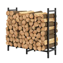 2.7ft Firewood Rack Heavy Duty Log Rack Firewood Storage Holder Outdoor Indoor