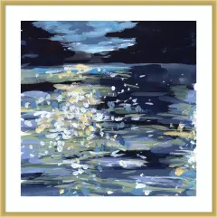 Calming Night I by Melissa Wang Wood Framed Wall Art Print