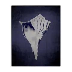 Stupell Industries Lightning Whelk on Indigo Canvas Wall Art Design by Graffi*tee Studios