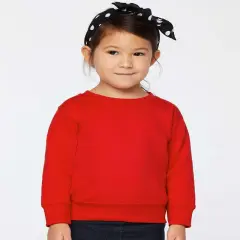 Rabbit Skins&reg; Warm Fleece Crewneck for Toddlers Red