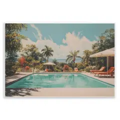 Stupell Industries Tropical Villa Swimming Pool Wall Plaque Art Design by Arlington Prints