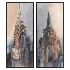 Stupell Industries City Architecture Sketches 2pc Framed Giclee Wall Art Set Design by Ethan Harper 