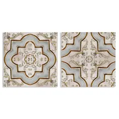 Stupell Industries Moroccan Tile in Neutrals 2pc Canvas Wall Art Set Design by Irena Orlov