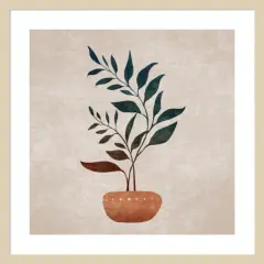 Vazodaki Ikili Dal by Emel Tunaboylu Wood Framed Wall Art Print