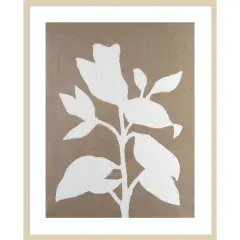 Frosted Linen Floral II by Vanna Lam Wood Framed Wall Art Print