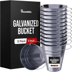Galvanized Bucket - 12 Pack Bulk