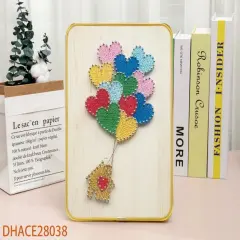House with Balloons String Art Kit with Stand. Simple Decorative DIY String Art Craft Kit M1-3 DHACE28038