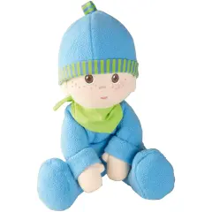 HABA Snug-Up Soft Plush Luis First Baby Doll 8" - Perfect Newborn and Infant Toy,Ideal Boy Doll for Baby Shower Gift Multicolor
