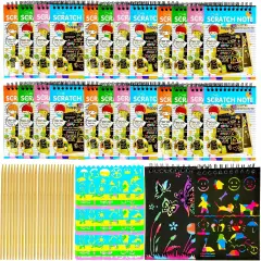 24 Pack Scratch Notebooks