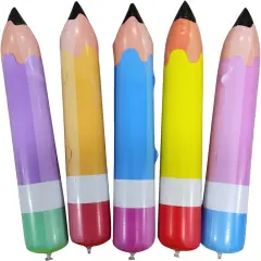 5Pcs Back to School Balloons Big Pencil Foil Balloon Set