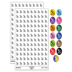 Smiling Toothy Crocodile Alligator Chomp 200+ 0.50" Round Stickers White