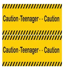 Caution Teenage Caution Tape Edible Cake Topper Icing Image Border Strips