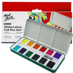 Watercolor Set Full Pan Signature 13pc in Tin, Vibrant, Multi-Color with Translucent Finish, Portable Watercolor Set