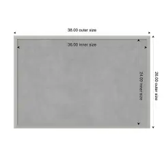 Silver Leaf Wood Framed Magnetic Board