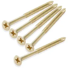 Cauldham Wood Screws #9 x 3 Inch for Door Hinges - 25 pack
