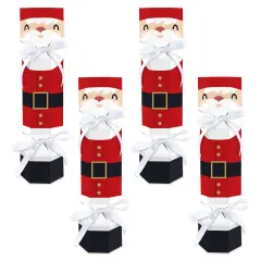 Big Dot of Happiness Jolly Santa Claus - No Snap Christmas Party Table Favors - DIY Cracker Boxes - Set of 12