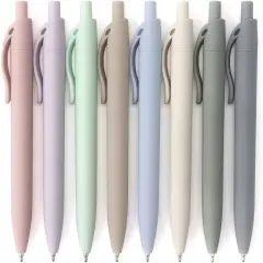 8-Pack Retractable Ballpoint Pens, Smooth Writing, Black Ink, Comfortable Grip, Ideal for Office, School & Everyday Use