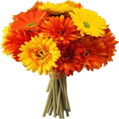 26Pcs Summer Bouquet Artificial Flowers Colorful Fake Gerbera Daisies Silk Bouquets with Vibrant Color Daisy Faux Flowers Arrangements