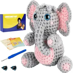 Elephant Crochet Kit for Beginners