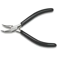 The Beadsmith Bent Chain Nose Pliers &ndash; Extra Fine Tips &ndash; 4.5 inches (114mm) &ndash; PVC Grip Handle with Double Leaf Springs &ndash; Jewelry Making Tool for Creating Bracelets, Earrings and Necklaces