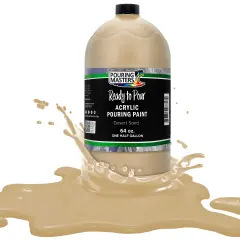 Pouring Masters Desert Sand Ready to Pour Acrylic Pouring Paint - Premium 64-Ounce Pre-Mixed Fluid Acrylic Paint - Fluid Art Supplies for Canvas, Wood, Paper, Tile & Rocks