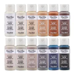 Martha Stewart&trade; Elevated Neutrals - Multi-Surface Satin Paint Set- 12 pc. - 68664