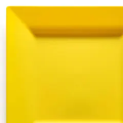 Yellow Square Plastic Dinner Plates - 9.5" (120 Plates)