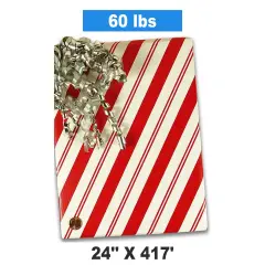 24"x 417' Striped Wrapping Papers to Cover All Your Holiday Gifts