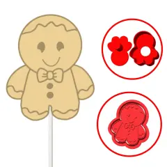 Gingerbread Man Christmas Cake Pop Mold