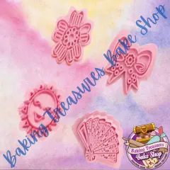 Sun , Flower, Bow & Fan EMBOSSER