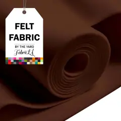 FabricLA Craft Felt Fabric - 72" Inch Wide & 1.6mm Thick Non-Stiff Felt Fabric by The Yard - Use This Soft Felt Roll for Crafts - Felt Material Pack - Camel, 4 Continuous Yards