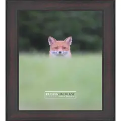 Distressed Brown Picture Frame - UV Acrylic, Foam Board Backing, Hanging Hardware