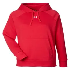 Under Armour&reg; Ladies' Rival Fleece Hooded Sweatshirt Red/ white