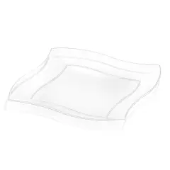 Clear Wave Plastic Appetizer/Salad Plates - 7" (120 Plates)