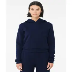 Bella + Canvas&reg; Ladies Long Sleeve Pullover Hooded Sweatshirt NAVY
