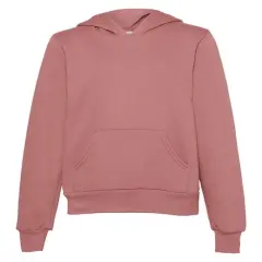 Bella + Canvas&reg; Youth Sponge Fleece Pullover Long Sleeve Hooded Sweatshirt MAUVE