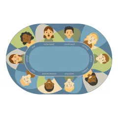 Kaplan Early Learning Company Social Emotional Carpet - 4' x 6' Oval