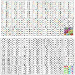 2Box 2500Pcs+ Alphabet Letter Beads, 4x7 mm A-Z and Smile, Heart, Figure,Acrylic Beads, Beads for Jewelry Making, Beads for Bracelet Making Kits Beads