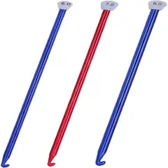 unisian Crochet Hook 6mm 7mm 8mm Long Crochet Hooks Set 3pcs Extra Long Crochet Hook 13.8 Metal Afghan Crochet Needles for Crocheting