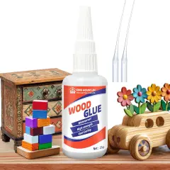 Wood Glue for Woodwork - High Strength Fast Drying Clear Glue, Low Odor - 25g - Suitable for Furniture, Garden, Crafts, DIY, Metal to Wood