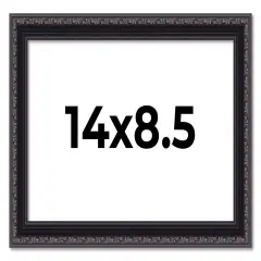 Photo Size Antique Red Picture Frame - UV Acrylic, Foam Board Backing, Hanging Hardware