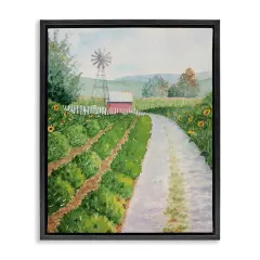 Stupell Industries Tranquil Farm Path Floating Frame Design by Stephanie Fielden