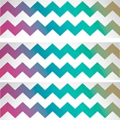 Rainbow Chevron border Strips Edible Cake border 3 Strips